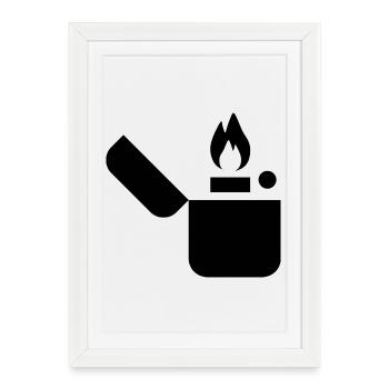 Encense-gaz - Affiche encadrée (27 × 37 cm) - blanc - Devant