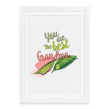 Tu es la meilleure grand-mère - Affiche encadrée (27 × 37 cm) - blanc - Devant