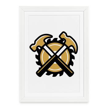 Artisan Hammer Coat of Arms - Framed poster (27 × 37 cm) - white - Front