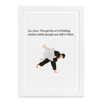 Judo Throw and Grip - Framed poster (27 × 37 cm) - white - Front