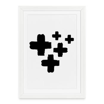 crosses - Gerahmtes Poster (27 × 37 cm) - Weiß - Vorne