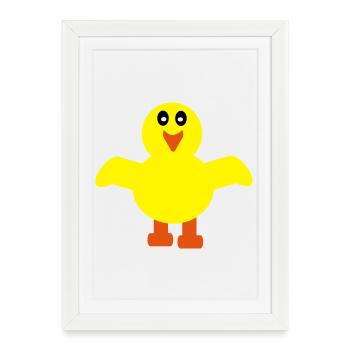 canard doux - Affiche encadrée (27 × 37 cm) - blanc - Devant