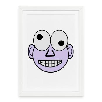 Funny face - Framed poster (27 × 37 cm) - white - Front