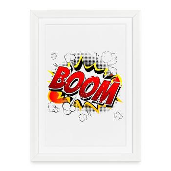 Boom Comic Graphic - Affiche encadrée (27 × 37 cm) - blanc - Devant