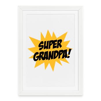 Super Grandpa ! - Affiche encadrée (27 × 37 cm) - blanc - Devant