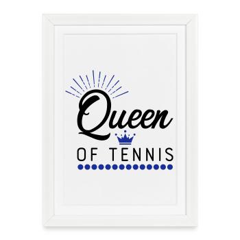 tennis - Affiche encadrée (27 × 37 cm) - blanc - Devant