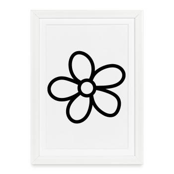 Bloom flower bloom minimally naturally - Framed poster (27 × 37 cm) - white - Front