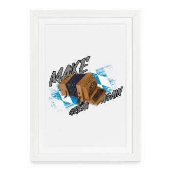 Rendre Ziach GRAND à NOUVEAU | ZiachON ! - Affiche encadrée (27 × 37 cm) - blanc - Devant