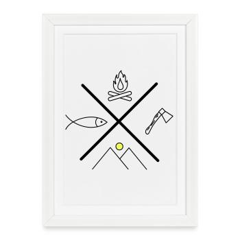 Fun gift for anglers - Framed poster (27 × 37 cm) - white - Front