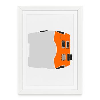Autocollants RevPi - Affiche encadrée (27 × 37 cm) - blanc - Devant