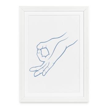 Trou de signalisation manuelle dans un jeu d’enfant - Affiche encadrée (27 × 37 cm) - blanc - Devant
