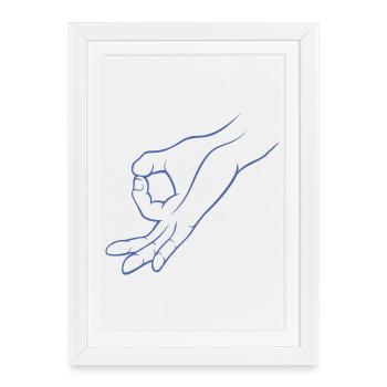 Trou de signalisation manuelle dans un jeu d’enfant - Affiche encadrée (27 × 37 cm) - blanc - Devant