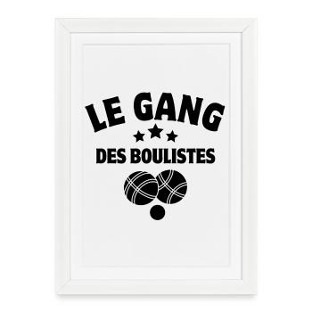 pétanque, club de pétanque, fan de pétanque - Affiche encadrée (27 × 37 cm) - blanc - Devant