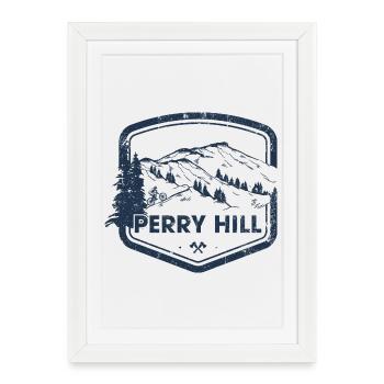 Sentier de la montagne Perry Hill - Affiche encadrée (27 × 37 cm) - blanc - Devant