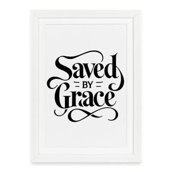 Sauvegardé par Grace Lettering Design - Affiche encadrée (27 × 37 cm) - blanc - Devant