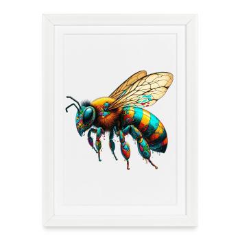 Abeille - Affiche encadrée (27 × 37 cm) - blanc - Devant