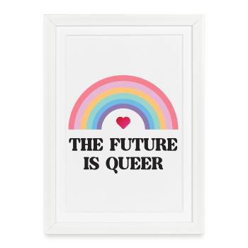 Mois de la fierté LGBT - L’avenir est queer - Affiche encadrée (27 × 37 cm) - blanc - Devant