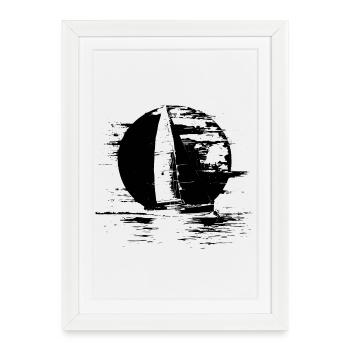 Voilier - Affiche encadrée (27 × 37 cm) - blanc - Devant