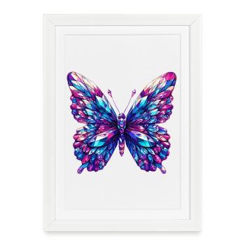 Papillon de cristal - Affiche encadrée (27 × 37 cm) - blanc - Devant