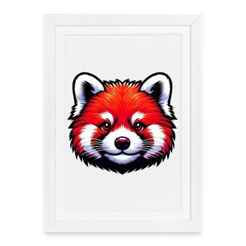 Petit panda - Affiche encadrée (27 × 37 cm) - blanc - Devant