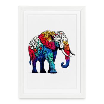 Elephant - Framed poster (27 × 37 cm) - white - Front