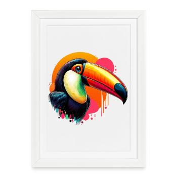Toucan - Framed poster (27 × 37 cm) - white - Front