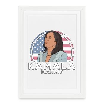 Politics Kamala Harris - Framed poster (27 × 37 cm) - white - Front