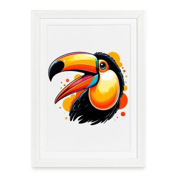 Toucan - Framed poster (27 × 37 cm) - white - Front