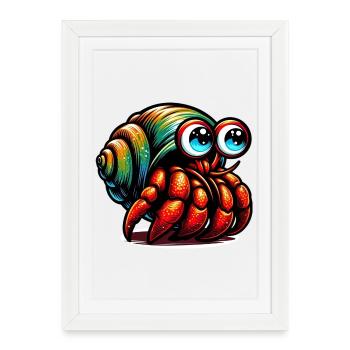 Bernard-l'ermite - Affiche encadrée (27 × 37 cm) - blanc - Devant