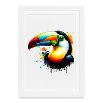 Toucan - Framed poster (27 × 37 cm) - white - Front