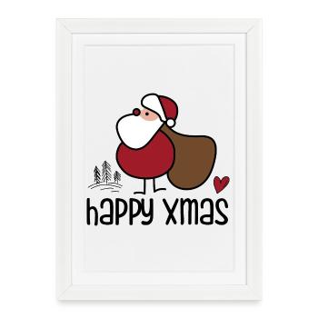Joyeux Noël - Affiche encadrée (27 × 37 cm) - blanc - Devant