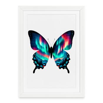 Butterfly - Framed poster (27 × 37 cm) - white - Front
