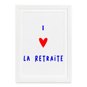 RETIREMENT. HOLIDAY. RETIREMENT. RETIRED. RETIREMENT. - Framed poster (27 × 37 cm) - white - Front