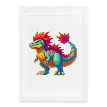 Dinosaur - Framed poster (27 × 37 cm) - white - Front