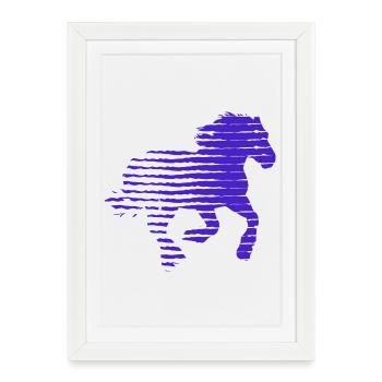 CHEVAL. POULE. COQ. ANIMAL. OISEAU. LICORNE. CONTE - Affiche encadrée (27 × 37 cm) - blanc - Devant