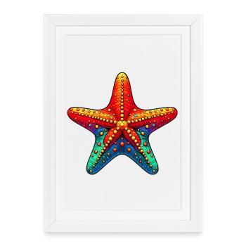 Starfish - Framed poster (27 × 37 cm) - white - Front