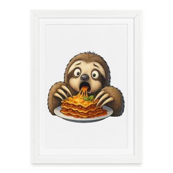 Lasagne paresseux Surprise de cuisine italienne - Affiche encadrée (27 × 37 cm) - blanc - Devant