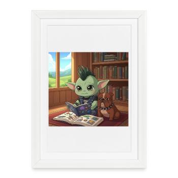 Space Adventurer Kids Design - Affiche encadrée (27 × 37 cm) - blanc - Devant