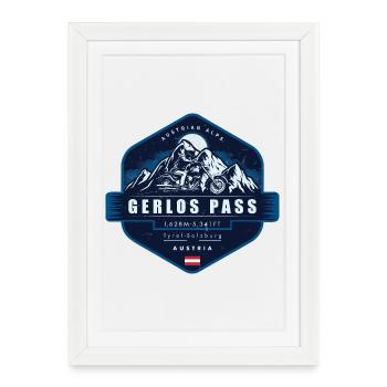 Gerlos Pass , Austrian Alps,  Austria  - Affiche encadrée (27 × 37 cm) - blanc - Devant