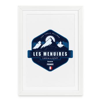 Les Menuires, Les Trois Vallées, France - Framed poster (27 × 37 cm) - white - Front