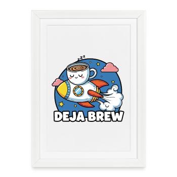Caffeine Launch - Framed poster (27 × 37 cm) - white - Front