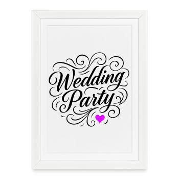 Wedding Party Wedding Party - Framed poster (27 × 37 cm) - white - Front