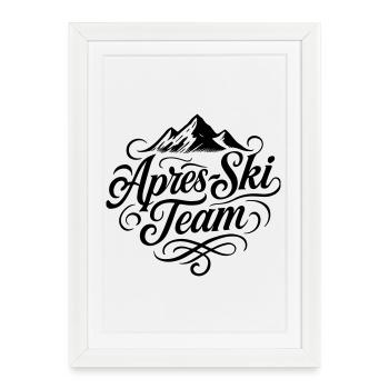 Après Ski Team Mountains - Framed poster (27 × 37 cm) - white - Front