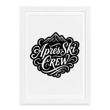 Soirée Après-Ski Crew - Affiche encadrée (27 × 37 cm) - blanc - Devant
