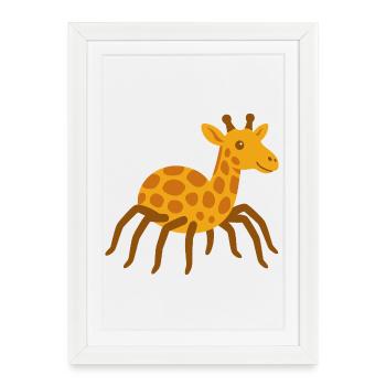 Cute Spider Giraffe - Framed poster (27 × 37 cm) - white - Front