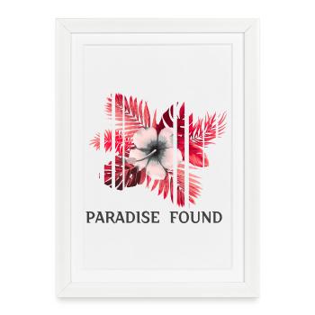 Paradis Trouvé Hibiscus - Affiche encadrée (27 × 37 cm) - blanc - Devant