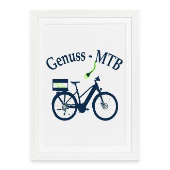 VTTAE Femme - Affiche encadrée (27 × 37 cm) - blanc - Devant