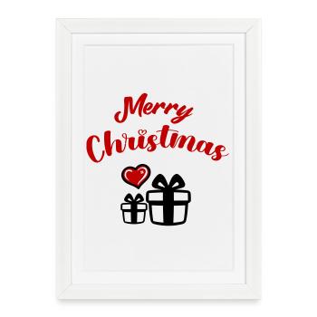 Joyeux Noël - Affiche encadrée (27 × 37 cm) - blanc - Devant