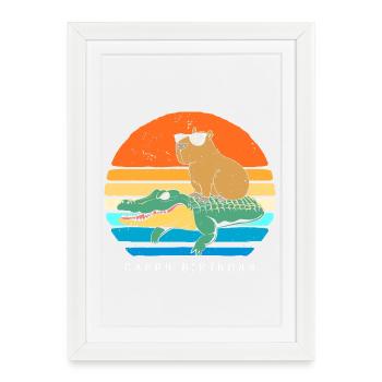 Bon anniversaire - Affiche encadrée (27 × 37 cm) - blanc - Devant