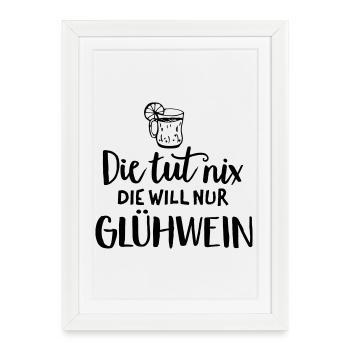 Humour de l’expression du vin chaud - Affiche encadrée (27 × 37 cm) - blanc - Devant
